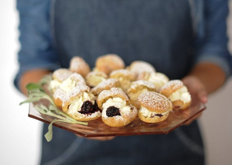 Blackberry Sage Cream Puffs made by Millie Lottie